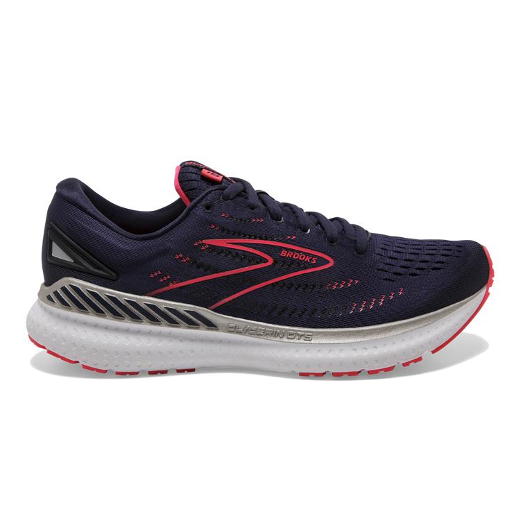 Brooks GLYCERIN GTS 19 Max Cushion Road Running Shoes Womens Outlet - Peacoat/Diva Pink/Black (ROB74